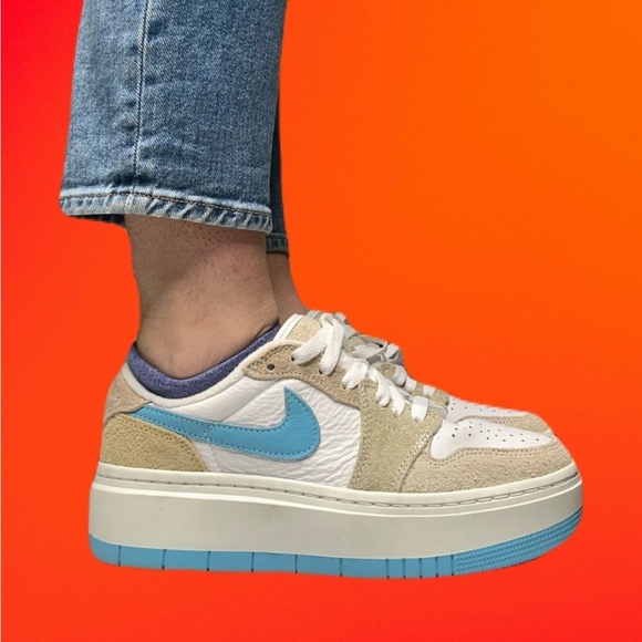 NIB NIKE AIR JORDAN 1 ELEVATE LOW WHITE AND BLUE! - Picture 2 of 6